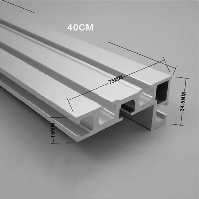 400mm Aluminium Alloy 75-Type T-Track T-Slot Miter Jig Modified Bandsaw T Slot • $42.79