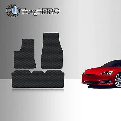 ToughPRO Heavy Duty Black Rubber Custom Fit For 2016-20 Tesla Model S Floor Mats • $69.95