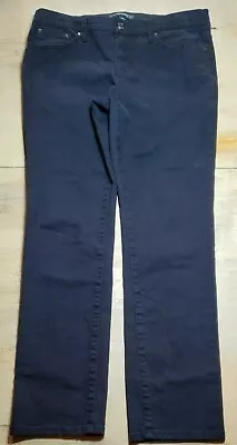 LRL Lauren Jeans Co. Ralph Lauren Modern Skinny Black Jeans Sz 12 W35 L30 J-87 • $23