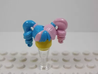 LEGO Pink And Blue Hair W/ Pigtails Minifig Cotton Candy Twist Minifig S1 • $3.43