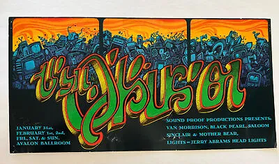 The Junkyard AOR Original Van Morrison Concert Poster From 1969 Rick Griffin • $350