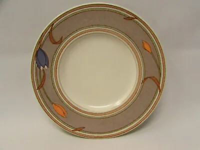 Meadow Sun By Mikasa  Intaglio Pastel Tulips Taupe Band Saucer S175 • $2.80