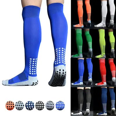 $4.49 • Buy 1/3Pairs Sport Socks Anti Slip W/Grip Soccer Men Football Basketball Sock Long 