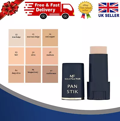 £17.99 • Buy Max Factor Pan Stik Foundation Full Coverage 9g Choose Shade X3