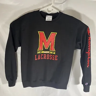 University Of Maryland Terrapins Lacrosse Sweatshirt Pullover Men’s M Champion • $29.97