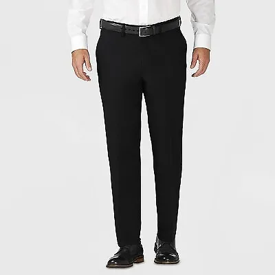 Haggar H26 Men's Tailored Fit Premium Stretch Suit Pants - Black 40x30 • $21.99