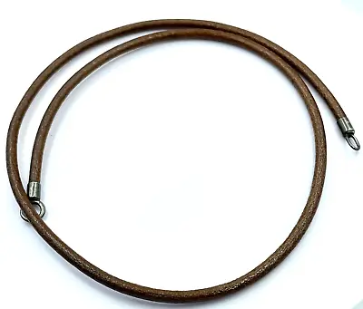 Trollbeads Brown Leather 44cm Necklet No Lock 925 Sterling Silver Ends • $31.73