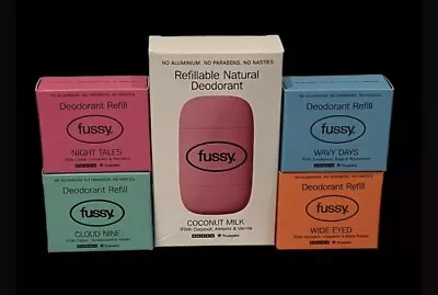 Fussy Refillable  Natural Deodrant And 4 Refills • £3.75