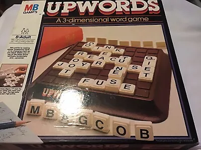£10 • Buy MB Upwords Board Game Vintage Retro 1984 3-Dimensional Complete