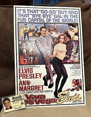 Viva Las Vegas Metal Poster Art Elvis Presley Ann Margret 1994 • $155