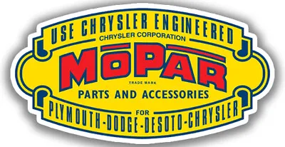 Mopar Sticker Vintage Logo Tool Chest Garage Mechanic Tool Box Car Decal • $3.50