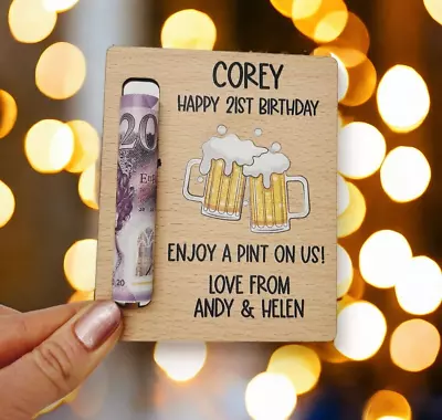 18th Birthday Gifts For Him Son Money Holder Cash Beer Gift Grandson Nephew Bro • £5.95