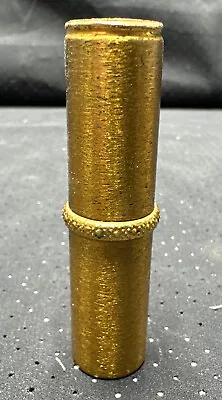 Vintage REVLON Goldtone Metal Lipstick Tube Decorated Case Holder (Used) • $14