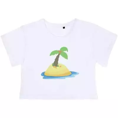 'Tropical Island' Women's Cotton Crop Tops (CO044174) • $15.15