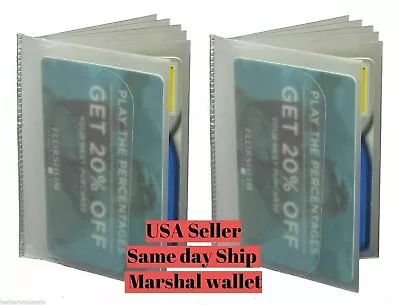 Wallet Insert Set Of 2 Premium Quality 6 Pages Card Picture Holder Free Shipping • $5.99