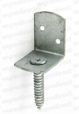 £11.45 • Buy 20x L Shaped Fence Post Brackets Screw In Screw Attached Fence Clip Galvanised