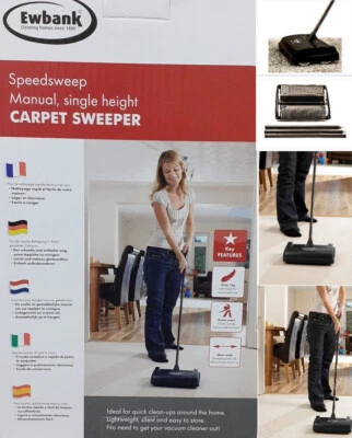 £28.95 • Buy Ewbank Manual Carpet/Rug Floor Speed Sweeper/Duster Cleaner Cordless - Black
