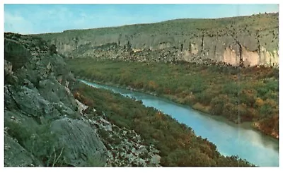 Texas Pecos River Apache Fishing Stream Landscape Vintage Chrome Postcard-K2-234 • $4.99