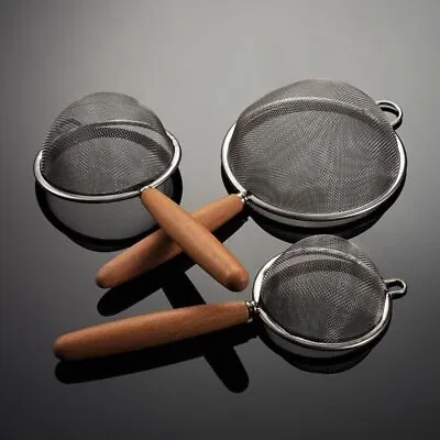 Baking Tool Cooking Fine Mesh Filter Oil Strainer Flour Colander Sieve Spoon • £3.36