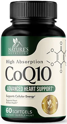 CoQ10 Coenzyme Q10 Heart Health Support Supplement • $13.42