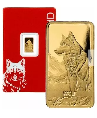 1g 1 Gram Pamp Suisse Gold Bar Switzerland Wolf In Numbered Assay Blister.  • £99.99