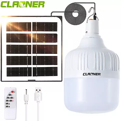 CLAONER Solar Power Lights LED Shed Bulb Outdoor Lantern Rechargeable Night Lamp • $13.99