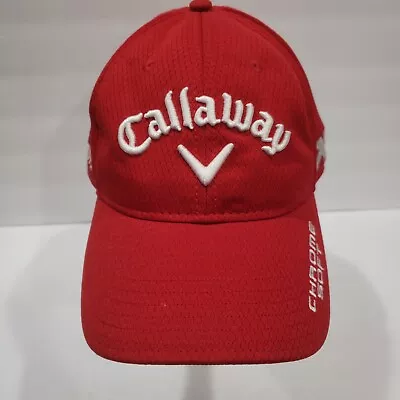 Callaway Tour Authentic Chrome Soft Golf Hat Cap Strapback Big Bertha Red/White • $25