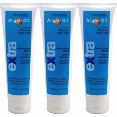 3 Pk Jheri Redding Extra Restorative Argan Oil Hair Mask Repair Treatment 8.5 Oz • $30