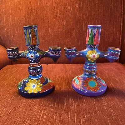 Talavera Pottery Candle Stick Holders Vintage • $34