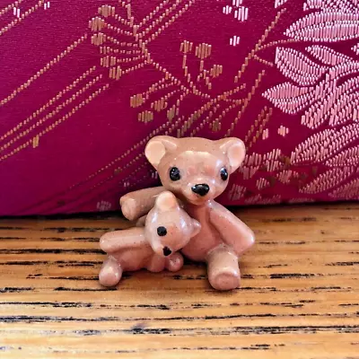 Hagen Renaker Miniature Ceramic Teddy Bears PAIR Vintage • £20