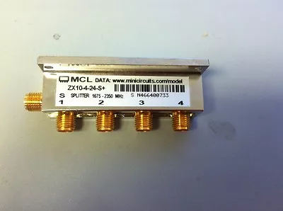 Mini-Circuits ZX10-4-24-S+  Power Splitter Combiner 4 Way 1675-2350 MHz SMA • $13.95