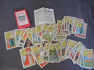 Original 1940 Whitman Old Gypsy Fortune Telling Cards 3013 Vintage Complete Ch34 • $29.99