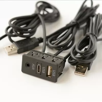 AUX Type C USB Ports Panel Extension Cable Adapter Car Truck Dash Accessories • $17
