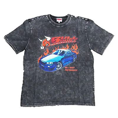 Vintage Acid Wash 250GSM Nissan Skyline GT-R Heavy Cotton Pre Shrunk T Shirt US • $29.95