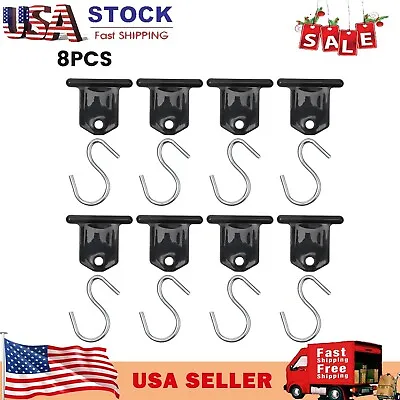 8x Awning Rail Hook Ring With S Hooks Motorhome Caravan Hanger Party Camper New • $14.66