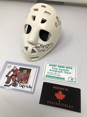 2002-03 UD Mask Collection Tony Esposito Autographed Replica Mini Mask W/ COA • $160.41