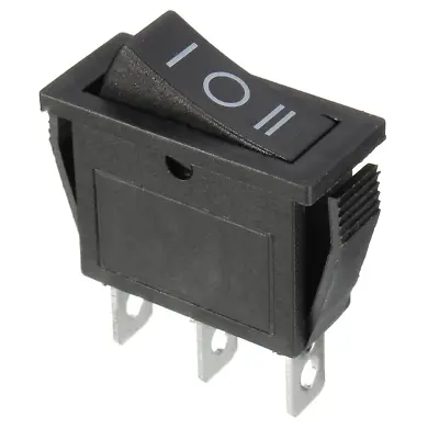 On-Off-On Rocker Switch 3 Position SPDT Rectangular Black For Car Dash Boat 12V • £4.95