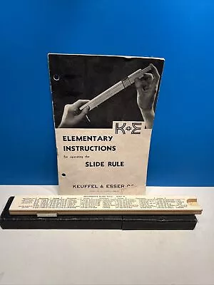 Keuffel & Esser K & E Beginners Slide Rule 4058 W With Instructions • $29.99