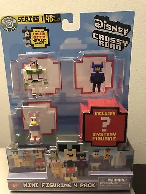 Disney Crossy Road Series 1 Mini Figurine 4 Pack Buzz Lightyear Hiro Daisy. • $7.99