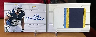 2013 National Treasures Manti Te’o Jumbo Patch Rc Auto 16/49!! San Diego Charger • $40