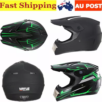 Motocross Motorcycle Full Face Helmets Cross Country Dirt Bike Off Road Helmet • $65.99