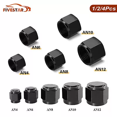 1/2/4PCS AN4 AN6 AN8 AN10 12 Female AN Flare Fitting Cap Block Off Nut Aluminum • $4.69