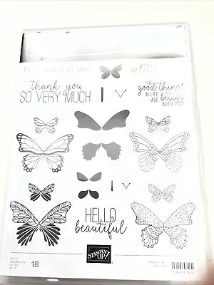 £2.99 • Buy Stampin Up Butterfly Gala Photopolymer Stamp Set - 18 Stamps - Very Good!