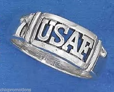 Sterling Silver Usaf Air Force Military Us Ring Band Size 11 New! Men's • $34.95