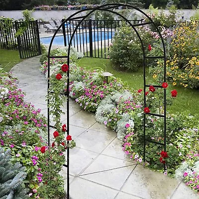 Garden Arch Outdoor Climbing Plants Rose Trellis Patio Ornament Metal Archway • $34.99