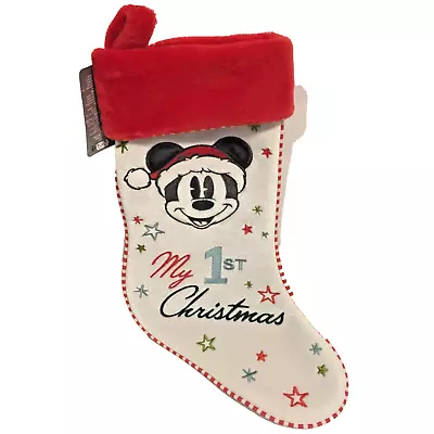 Disney Mickey Mouse ''My 1st Christmas'' Holiday Christmas Stocking - New • $12.99