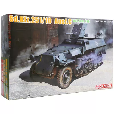 Dragon Sd.Kfz.251/10 Ausf.C Half Track With 3.7cm PaK Model Kit D6983 Scale 1:35 • £59.20