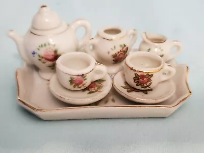 Vintage Pico Occupied Japan Miniature Porcelain Tea 9pc Set • $18