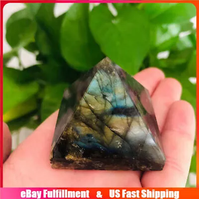 Natural Labradorite Moonstone Chakra Quartz Orgone Energy Crystal Pyramid Reiki • $9.21