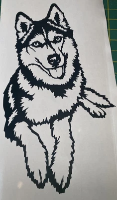£3.50 • Buy 1x Husky Vinyl Sticker Decal Graphic Bumper Car Van Window 4.5x7.5” Black